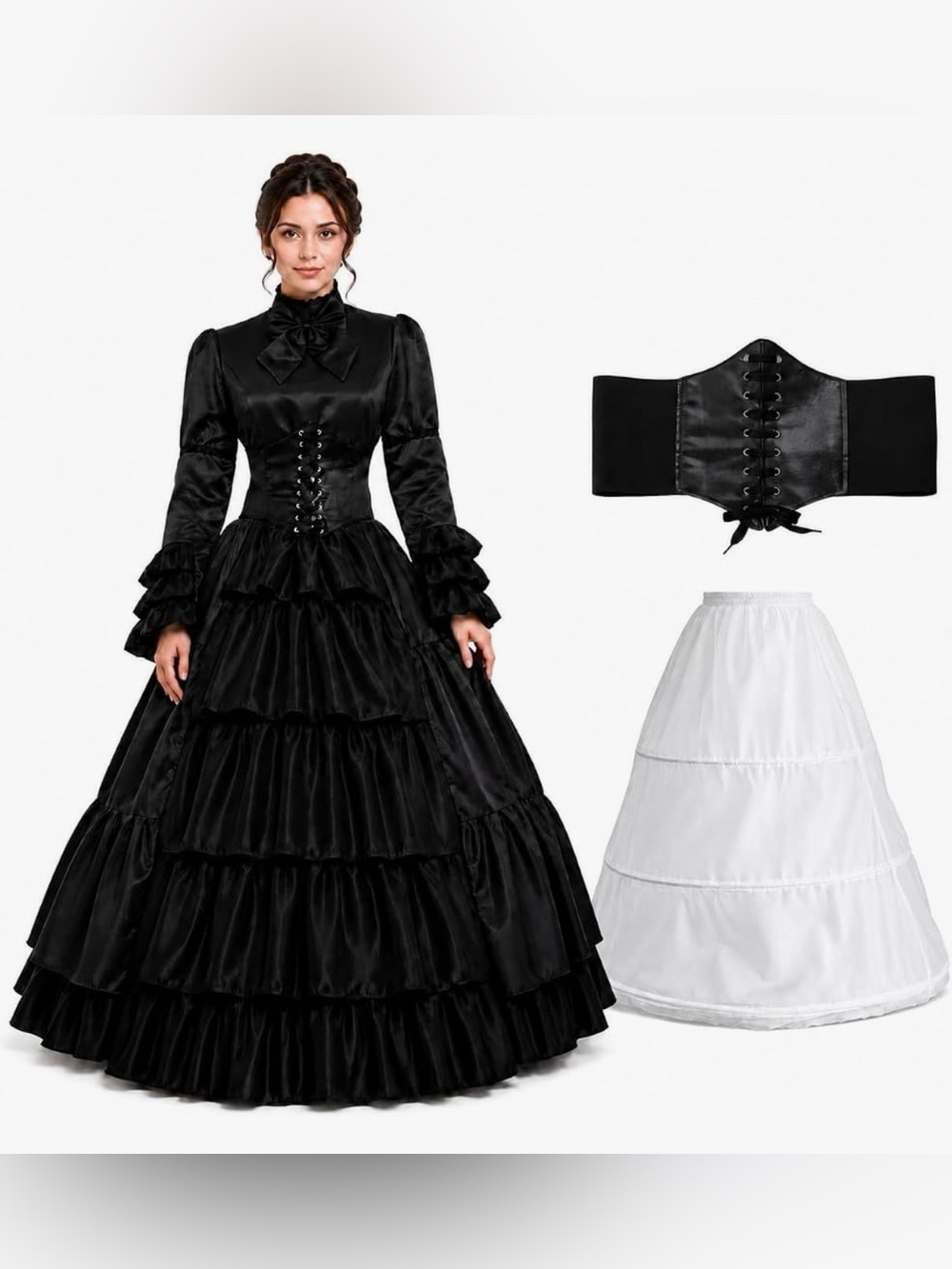 Women Victorian Dress Renaissance Ball Gown Halloween Party Cosplay Costume